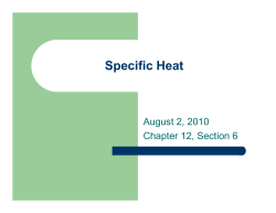 Specific Heat - Purdue Physics