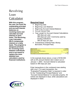 revolving loan calculator