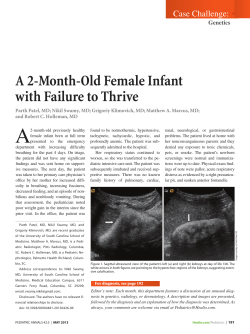 A 2-Month-Old Female Infant with Failure to Thrive