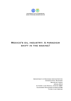 Mexico`s oil industry: A paradigm shift in the making?