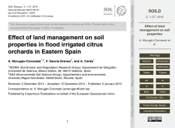 Effect of land management on soil properties in flood irrigated citrus