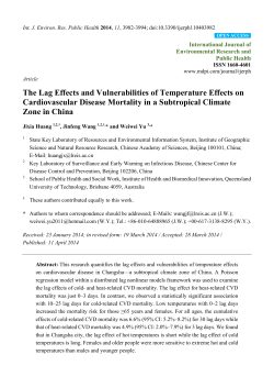 The Lag Effects and Vulnerabilities of Temperature Effects on