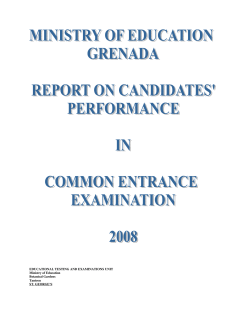 Common Entrance Report 2008