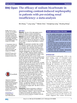 The efficacy of sodium bicarbonate in preventing contrast