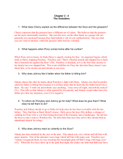 Chapter 3 - 4 The Outsiders 1. What does Cherry explain as the