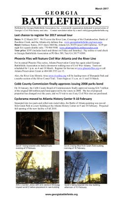 Mar 2017 - Georgia Battlefields Association