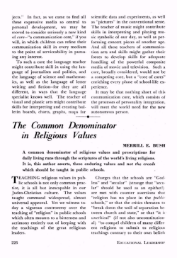 The Common Denominator in Religious Values