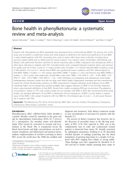 Bone health in phenylketonuria: a systematic review and