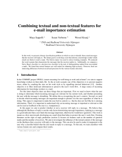 Combining textual and non-textual features for e