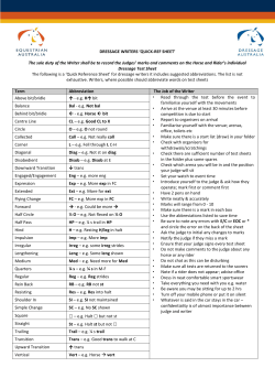 Dressage - guidelines for writers and pencillers