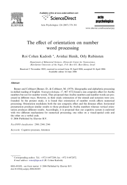 The effect of orientation on number word