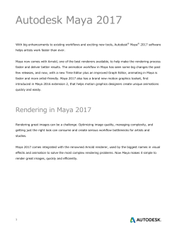Maya 2017 Features and Benefits