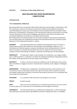 New Zealand Red Cross Constitution (2013)