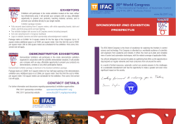 The Sponsorship and Exhibitions prospectus