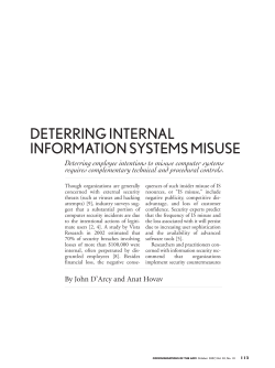 Deterring internal information systems misuse