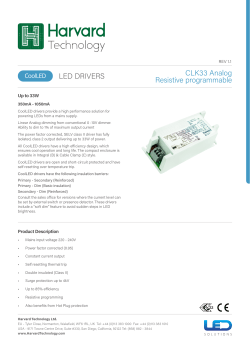 LED DRIVERS CLK33 Analog Resistive programmable