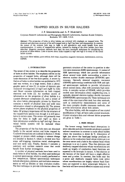 trapped holes in silver halides