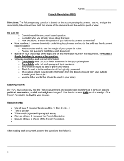 French Revolution DBQ