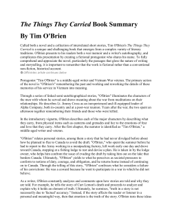 The Things They Carried Book Summary By Tim O`Brien