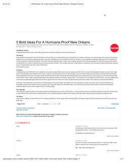 5 Bold Ideas For A HurricaneProof New Orleans