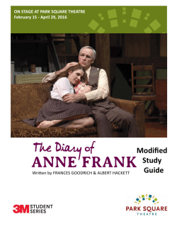 The Diary of Anne Frank 2016 Modified Study