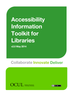 Accessibility Information Toolkit for Libraries