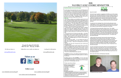 2015 Waverly Golf Course Newsletter