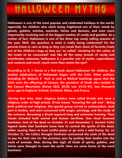H A LLO W E E N   M Y T H S H A LLO W E E N   M Y T H S