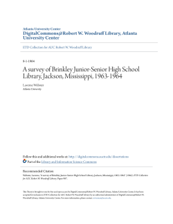 A survey of Brinkley Junior-Senior High School Library, Jackson