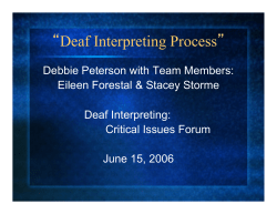 Deaf Interpreting Process - Deaf Interpreter Institute