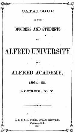 l - AURA - Alfred University
