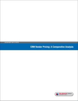 CRM Vendor Pricing: A Comparative Analysis