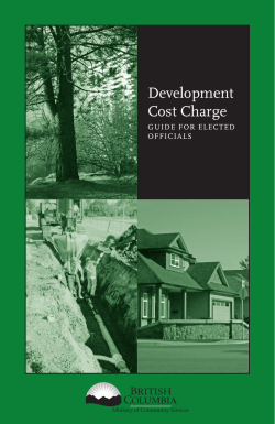 Development Cost Charges Guide for Elected Officials