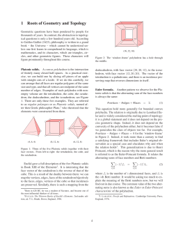 1 Roots of Geometry and Topology