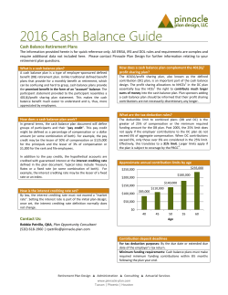2016 Cash Balance Guide