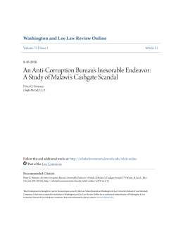 An Anti-Corruption Bureau`s Inexorable Endeavor: A Study of
