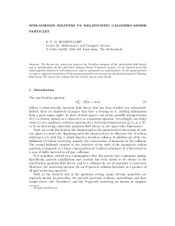 S. N. M. RUIJSENAARS The sine-Gordon equation ( 2 Ш ) = sin (1