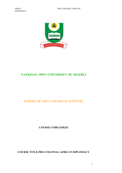 INR242 - National Open University of Nigeria
