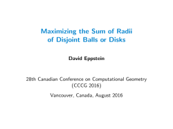 Maximizing the Sum of Radii of Disjoint Balls or Disks