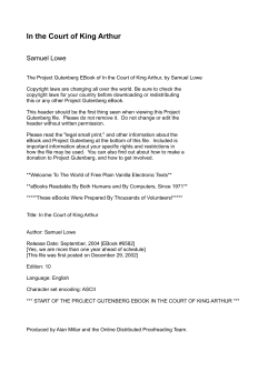 In the Court of King Arthur