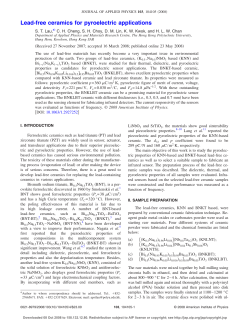 Lead-free ceramics for pyroelectric applications