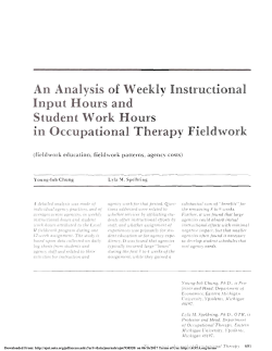 An Analysis of Weekly Instructional Input Hours and Student Work