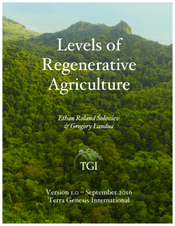 Levels of Regenerative Agriculture