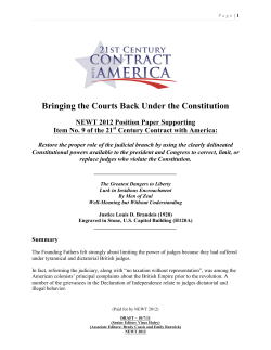 Bringing the Courts Back Under the Constitution