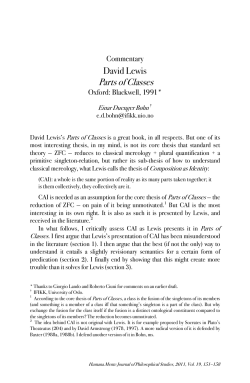 Parts of Classes - Einar Duenger B&oslash;hn