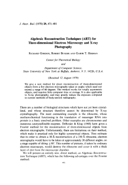 Algebraic Reconstruction Techniques (ART) for Three