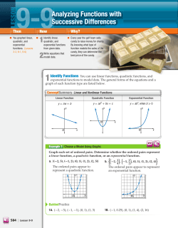 Analyzing Functions with Successive Differences