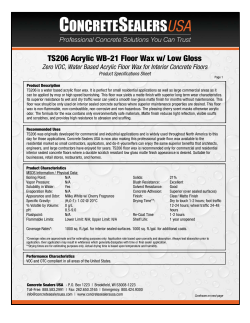 TS206 Acrylic WB-21 Floor Wax w/ Low Gloss