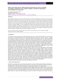 impacts of the asean (association of south east asian nations)