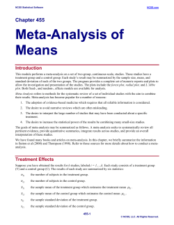 Meta-Analysis of Means